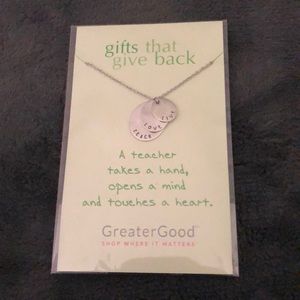 BNWT Teacher necklace